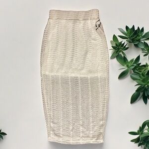 Lovers + Friends White Midi Skirt NWT
